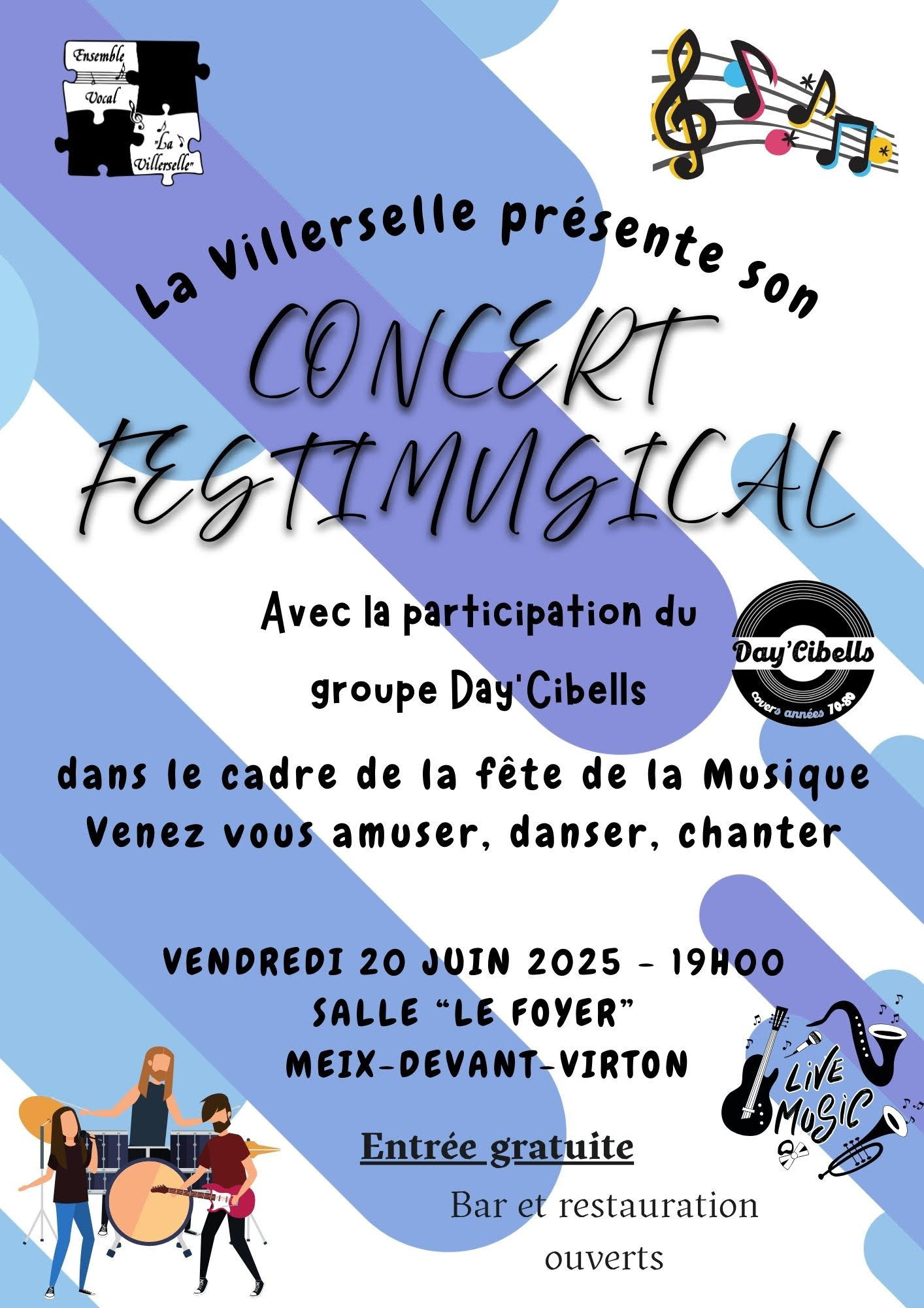 Concert festival musical le 20 Jun 2025