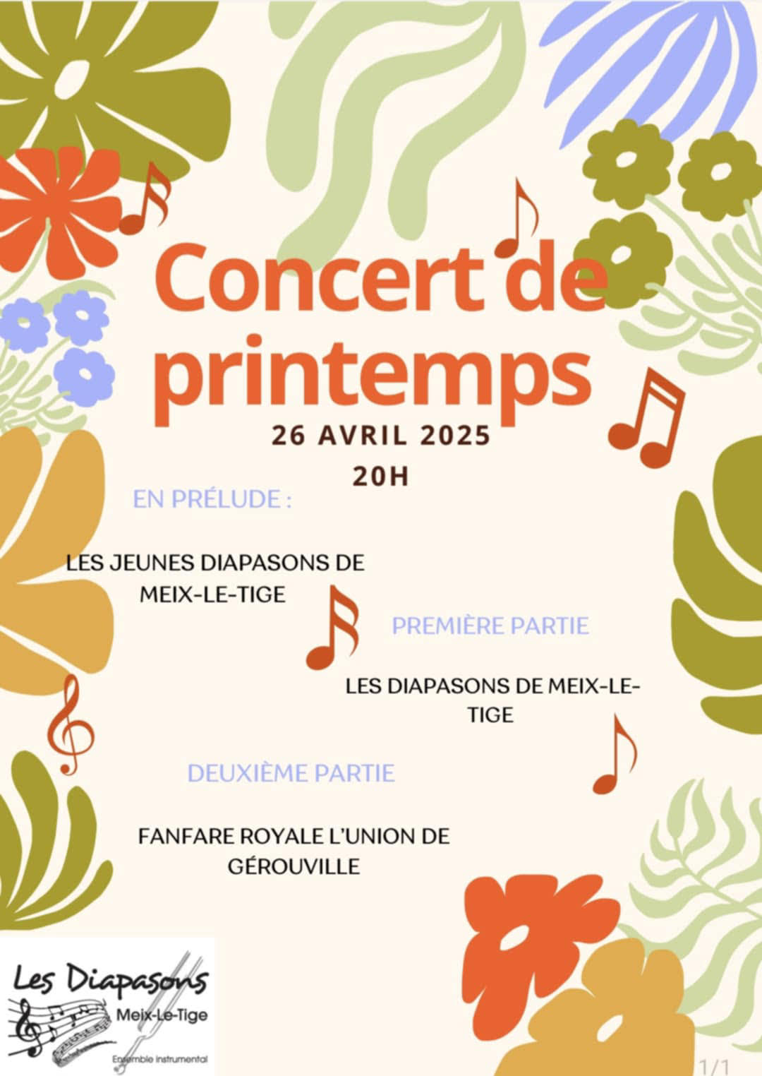 Concert de printemps 26 Avr 2025