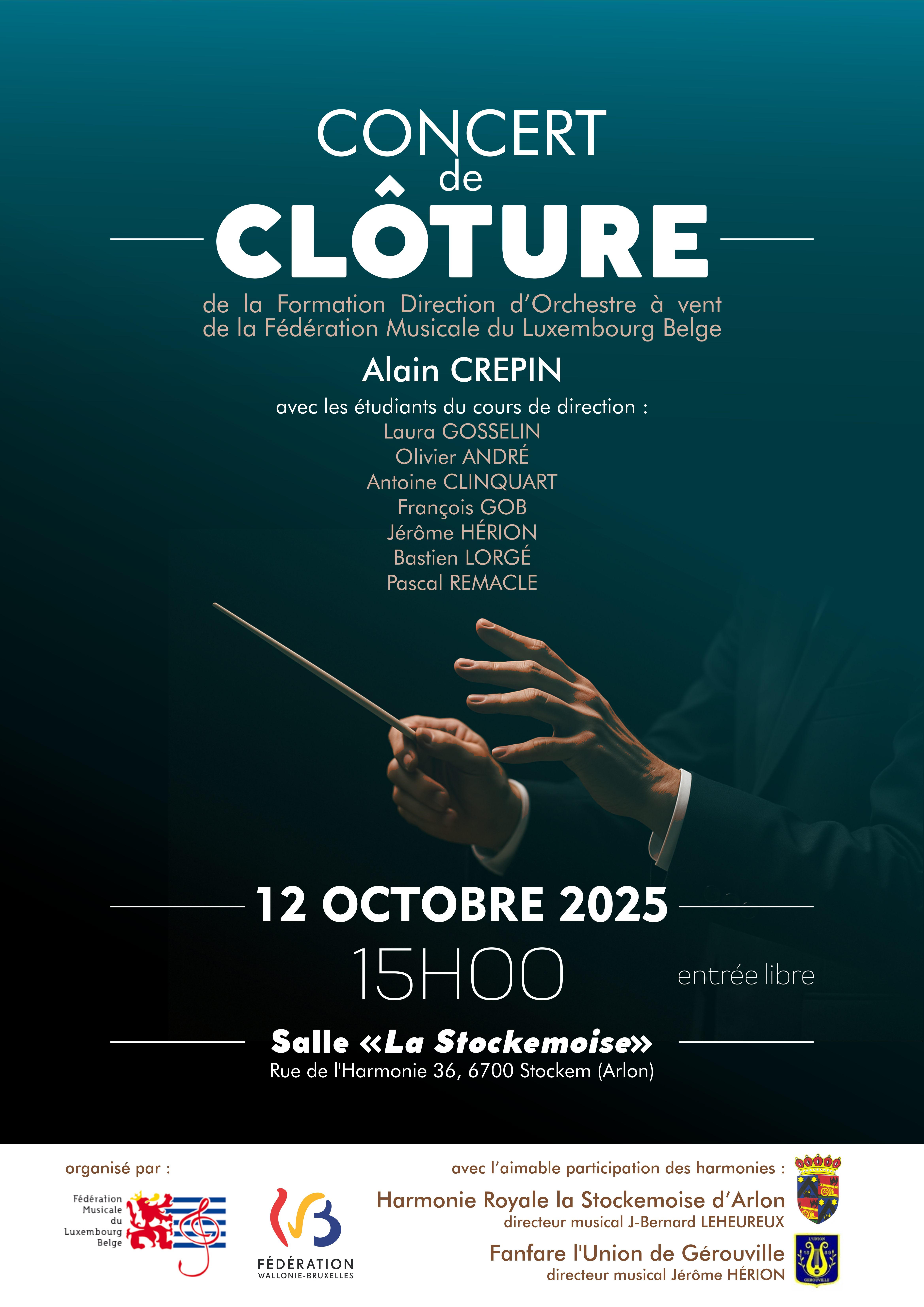 Concert de clture formation direction dorchestre 12 Oct 2025